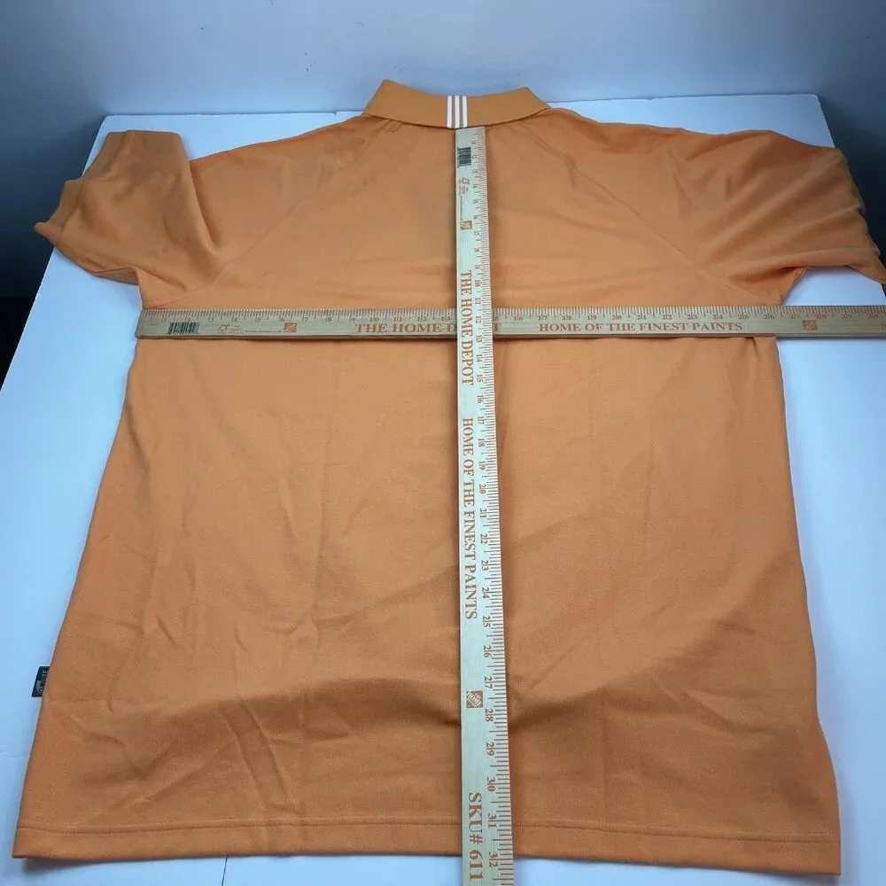 NWT Adidas ClimaLite Polo Shirt Men's Xl Embroidered Logo Orange